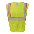 Ironwear Flame-Retardant Surveyor Safety Class 2 Vest w/ Zipper & Radio Clips (Lime/3X-Large) 1277FR-LZ-RD-3XL